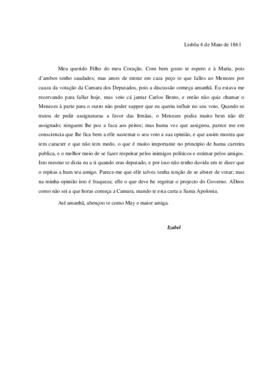 Cartas da Condessa para o filho António em 1861